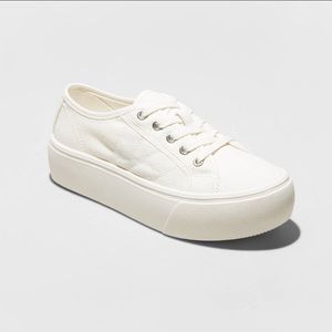 Platform sneakers! White canvas, from Target